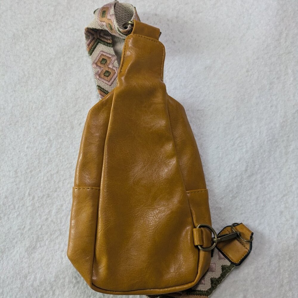 Vegan Leather Crossbody Bag | Adjustable Guitar Strap- 5 color options - Picture 11 of 11